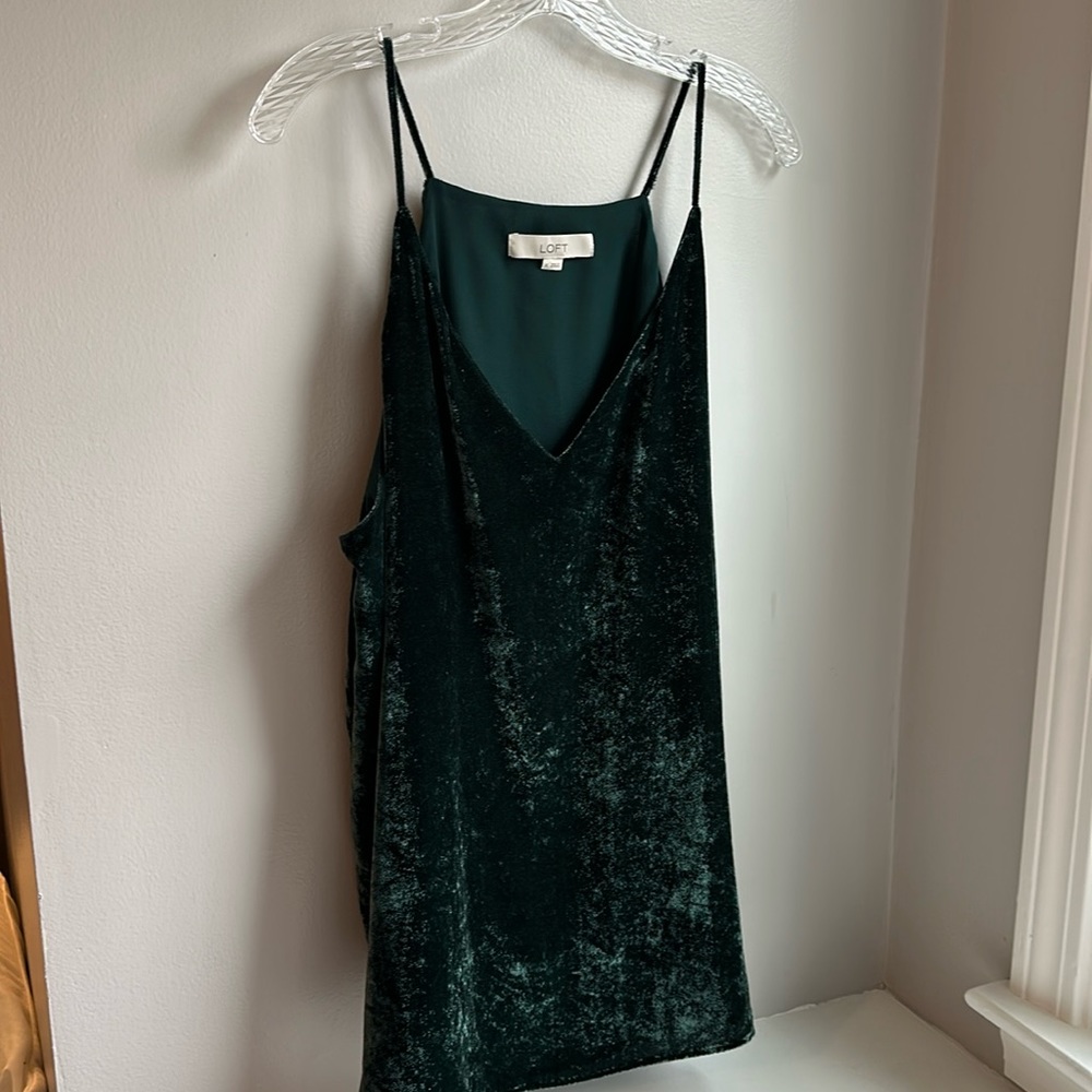 Dark Green Loft Velour Camisole